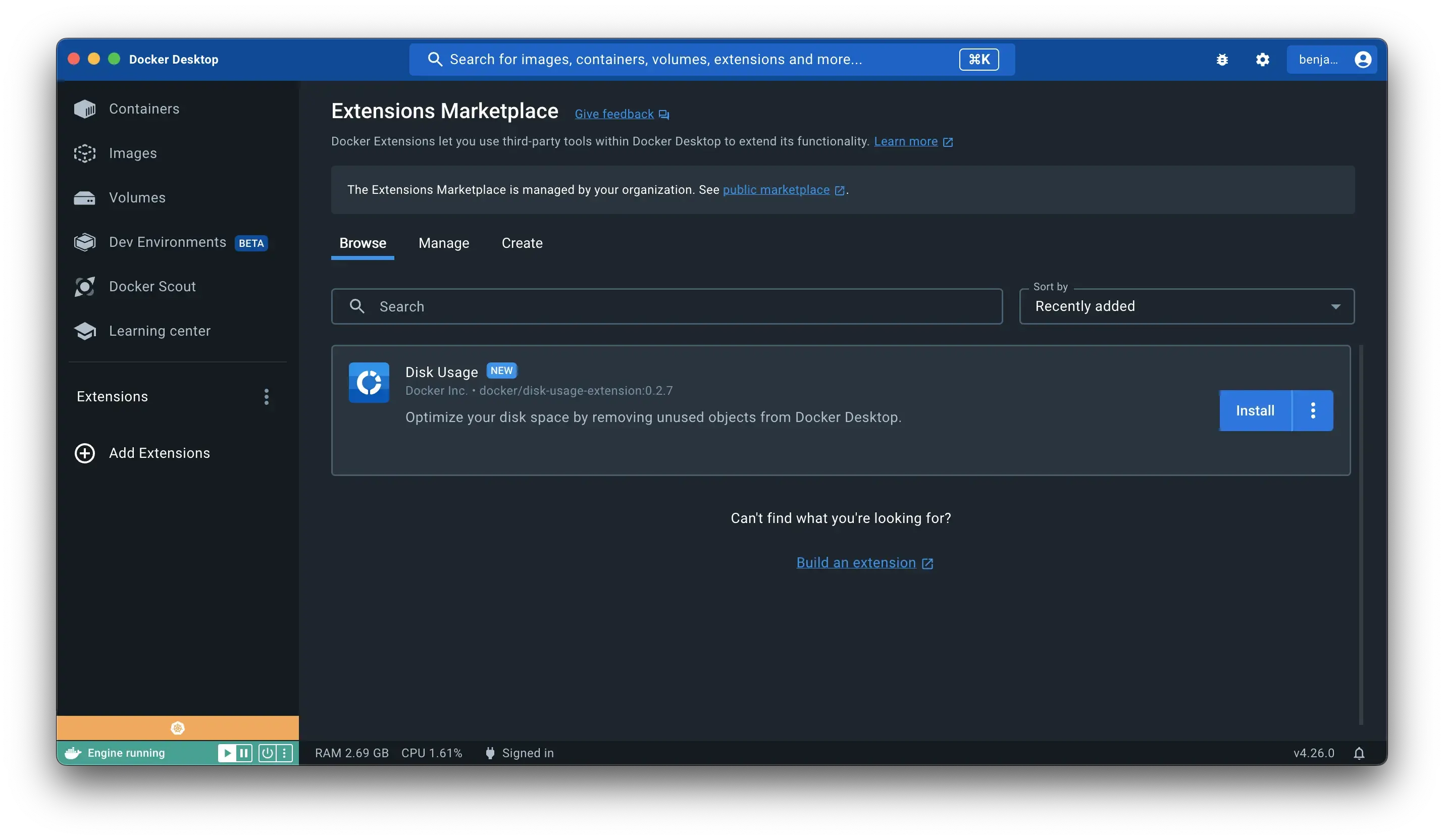 Marketplace Privé des Extensions