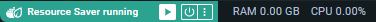 Barre d'état Resource Saver