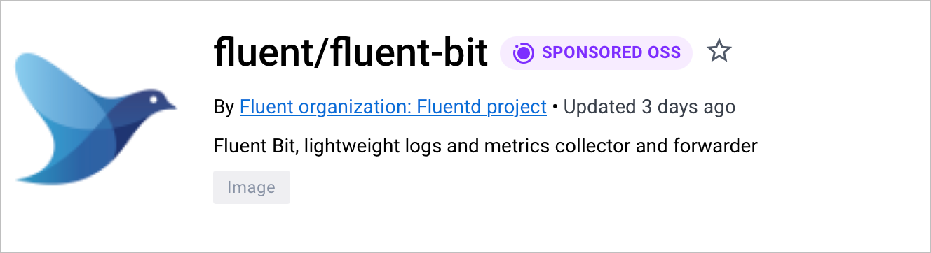 Organisation Fluent avec un badge Docker-Sponsored Open Source