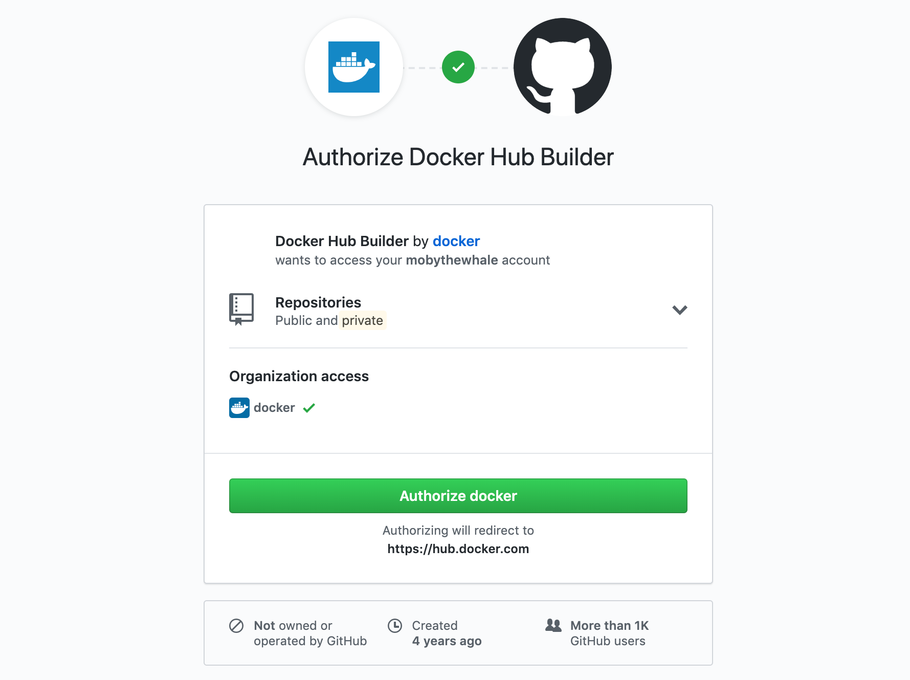 Accorder l'accès au compte GitHub