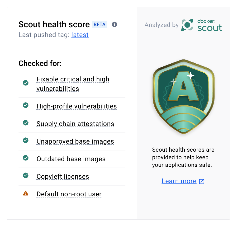 Score de santé "A" Scout