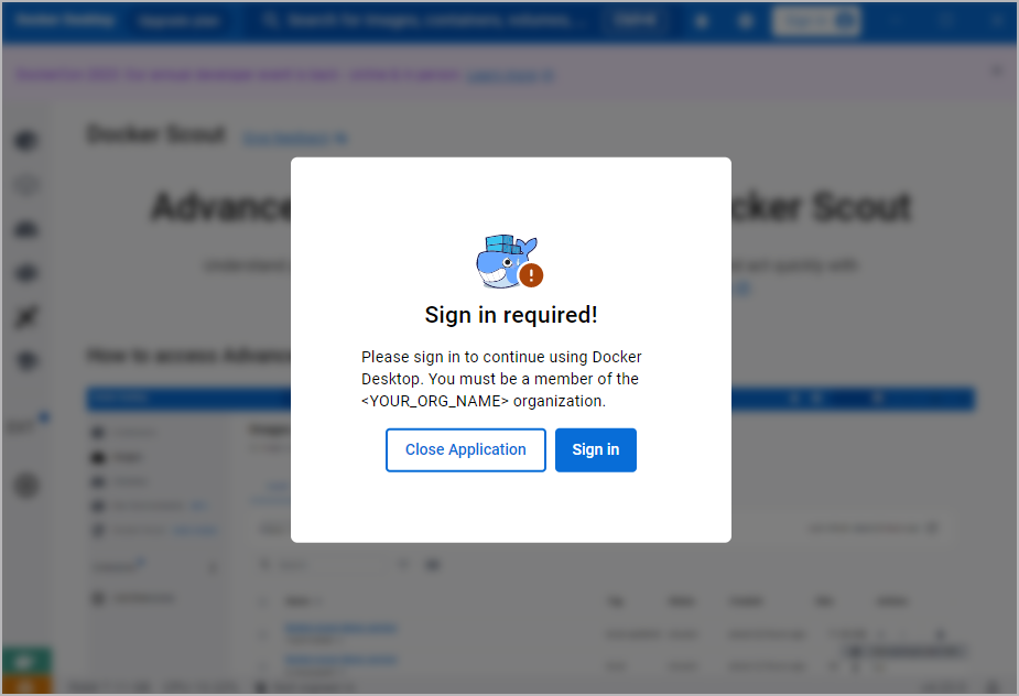 Invite de Connexion Forcée